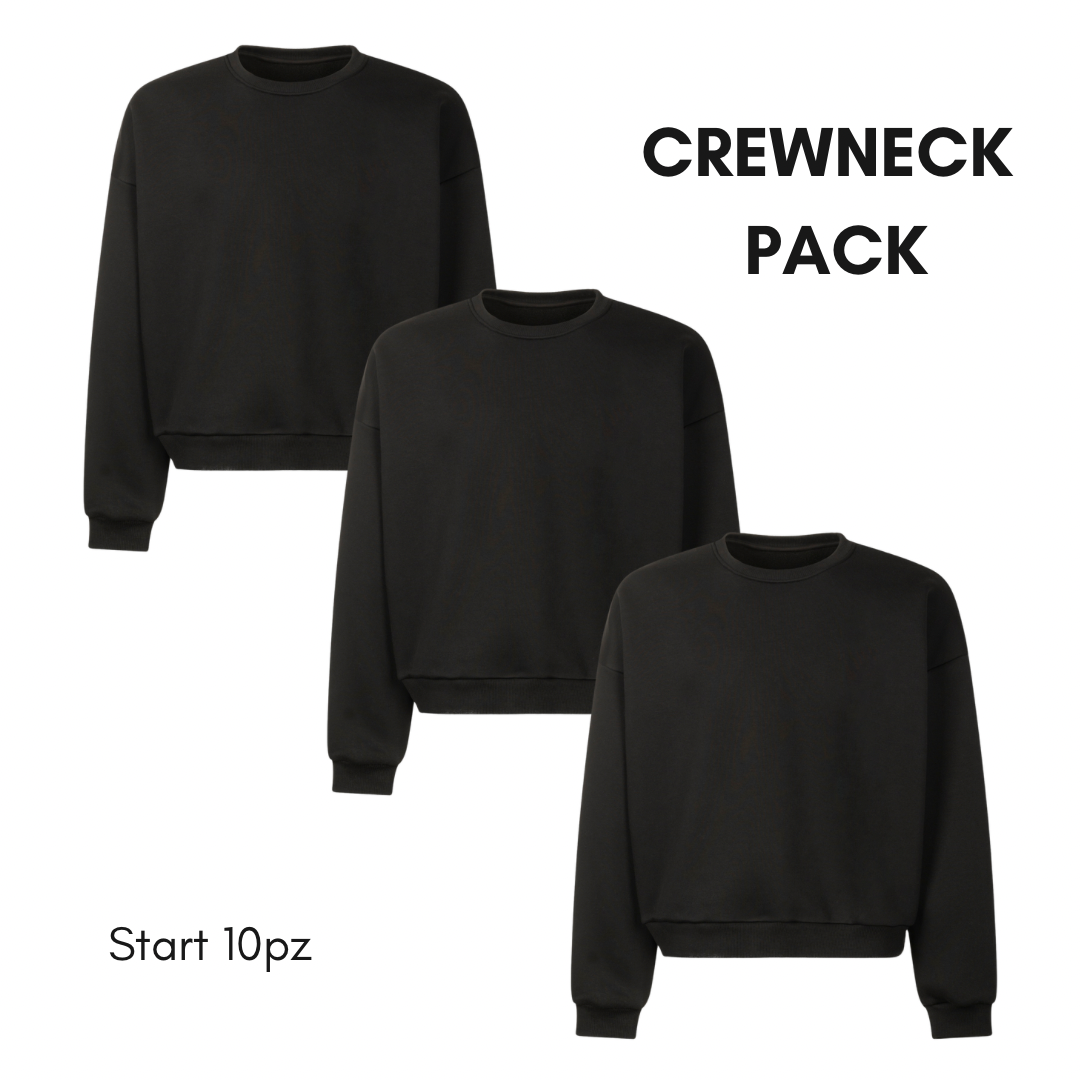 CREWNECK PACK "BOXY FIT" - SENZA STAMPA