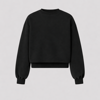 PERFECT Crewneck "BOXY FIT" BLACK - 350gr