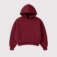 PERFECT Hoodie "BOXY FIT" BORDEAUX - 350gr