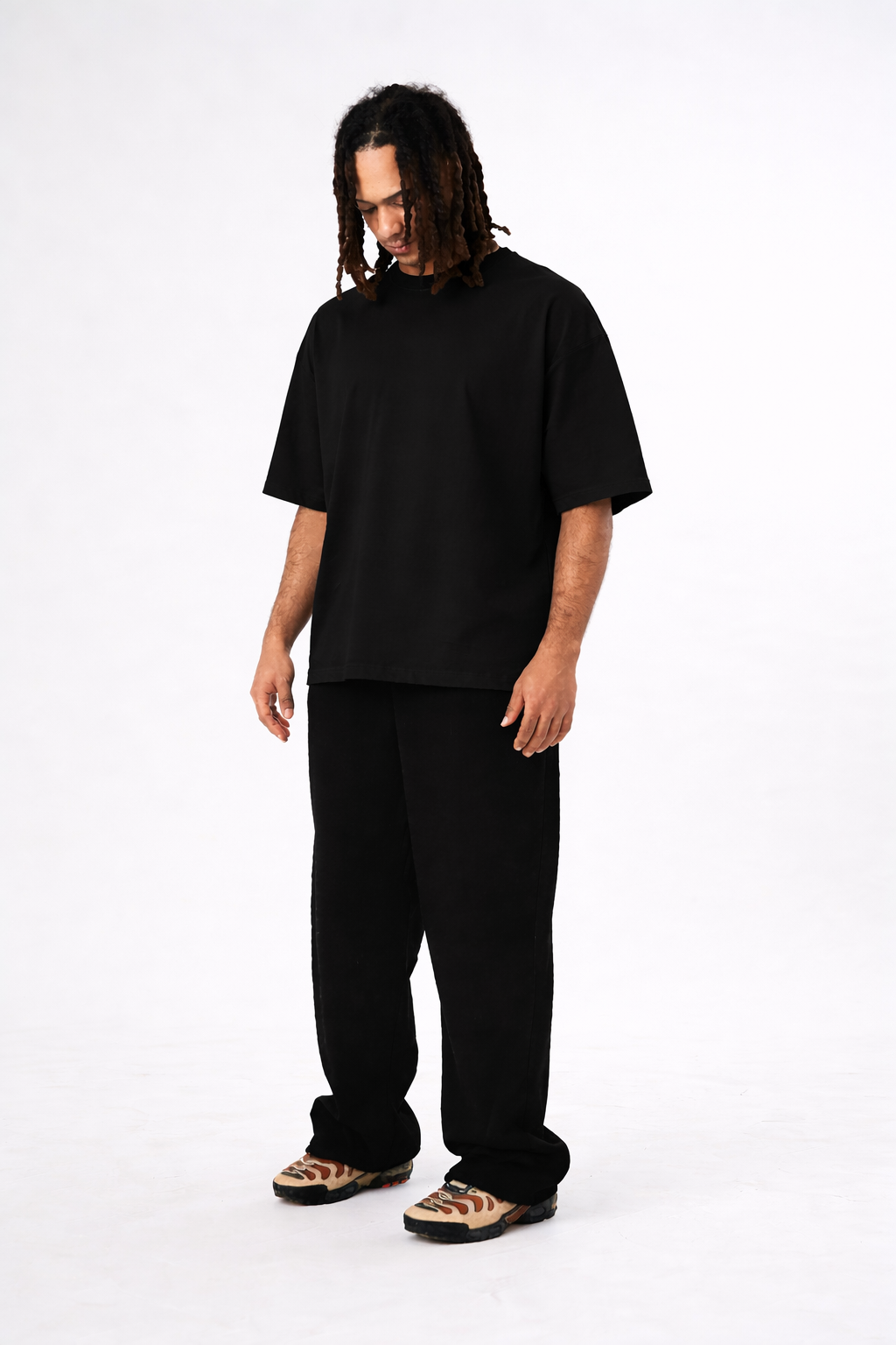 T-shirt "BOXY FIT" BLACK - 230gr