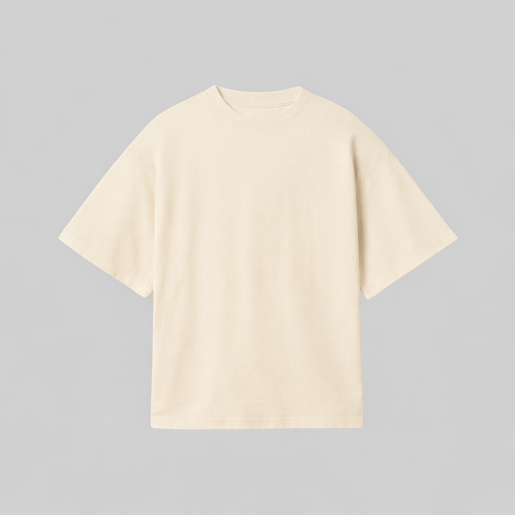 T-shirt "BOXY FIT" AVORIO - 230gr