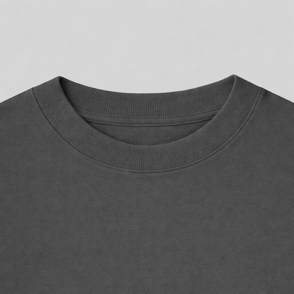 T-shirt "BOXY FIT" GREY PIOMBO - 230gr
