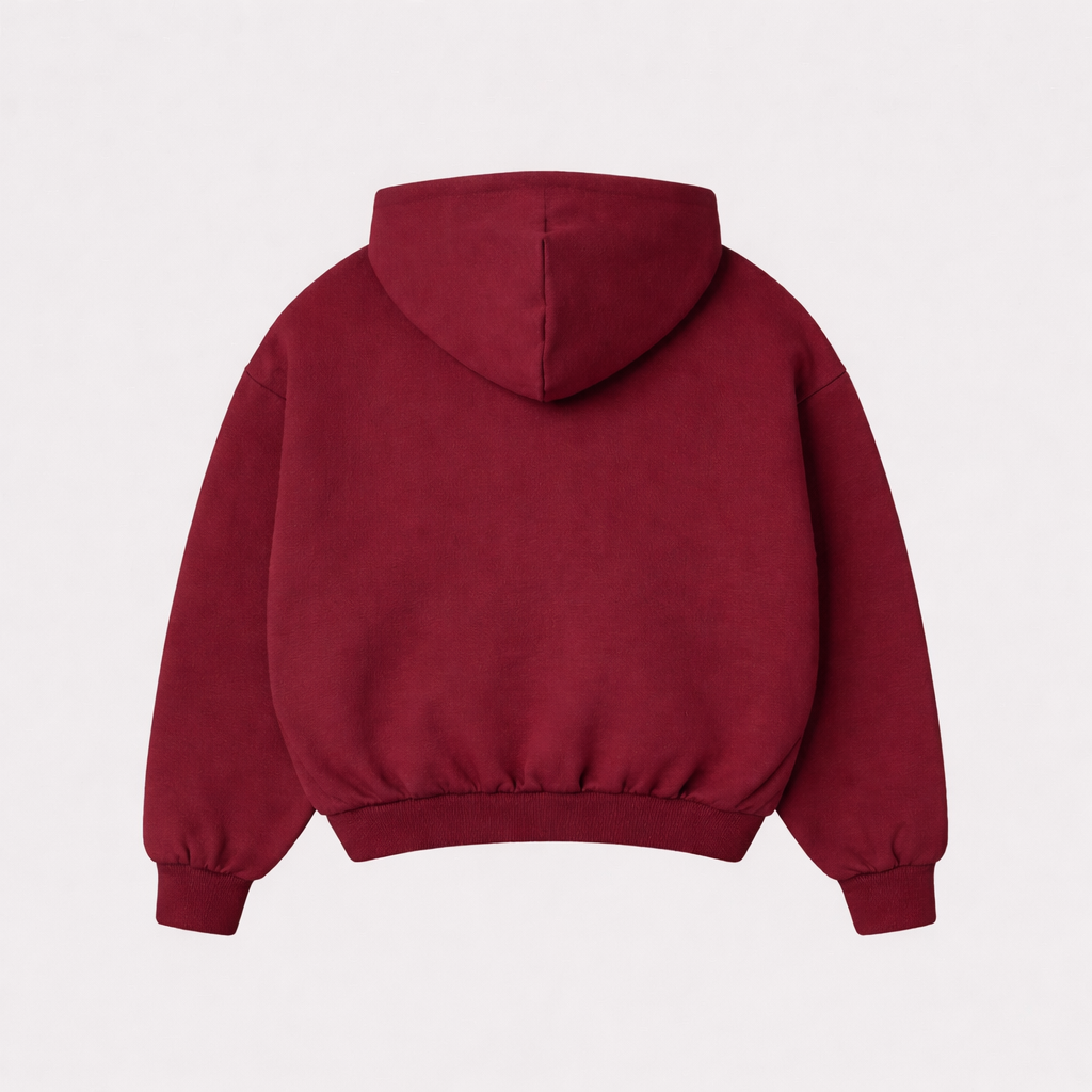 PERFECT Hoodie "BOXY FIT" BORDEAUX - 350gr