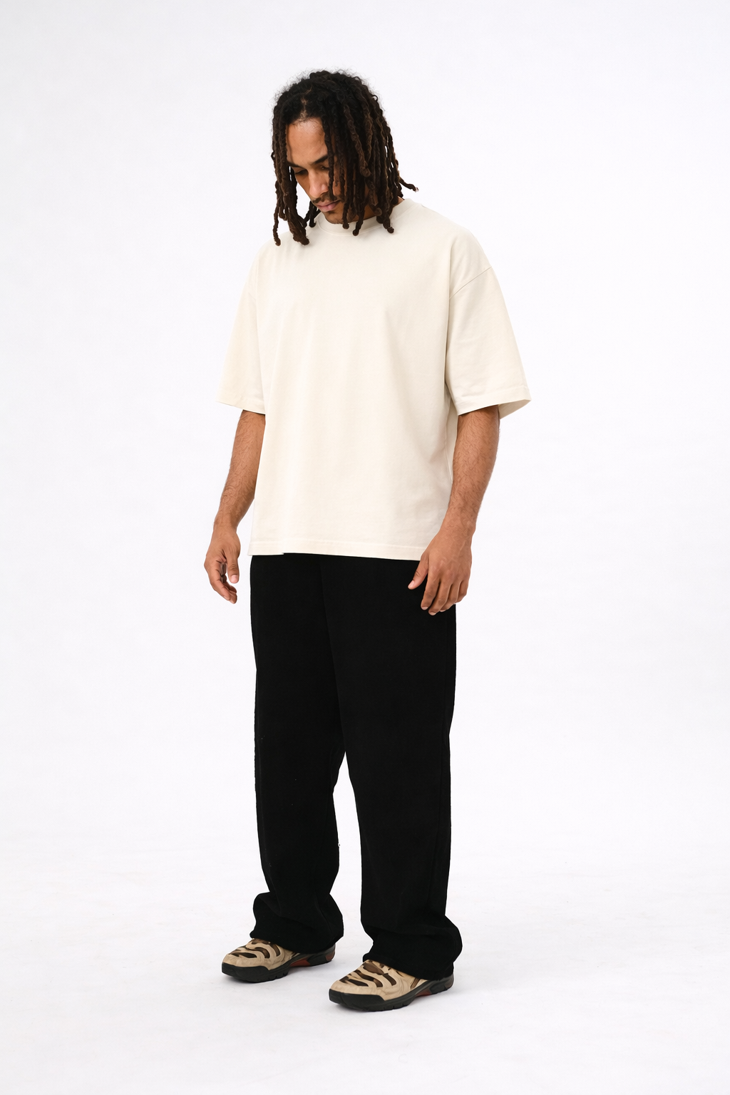 T-shirt "BOXY FIT" AVORIO - 230gr