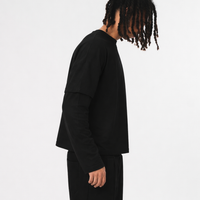 Double Tee "BOXY FIT" TOTAL BLACK- 230gr