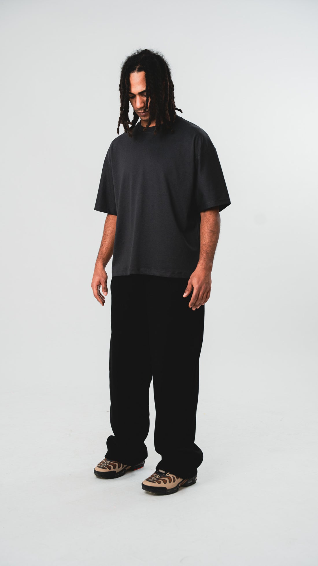 T-shirt "BOXY FIT" GREY PIOMBO - 230gr