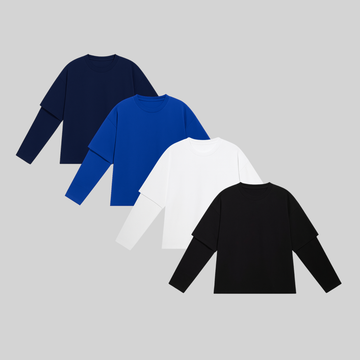 Double Tee Pack "BOXY FIT" - Senza Stampa