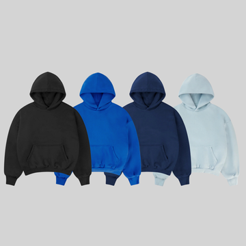 HOODIE PACK "BOXY FIT" - SENZA STAMPA