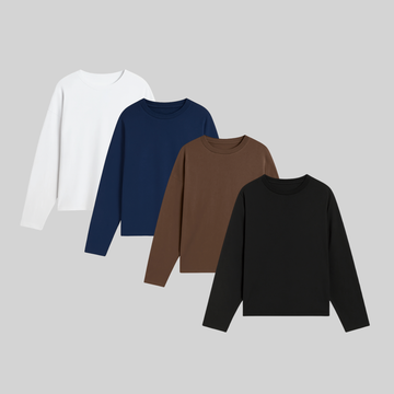 LONGSLEEVE PACK "BOXY FIT" - SENZA STAMPA