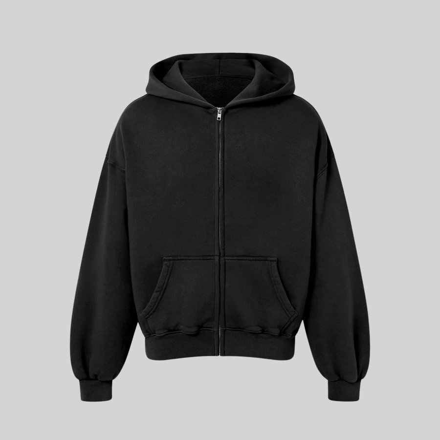 ZIP HOODIE PACK "BOXY FIT" - SENZA STAMPA